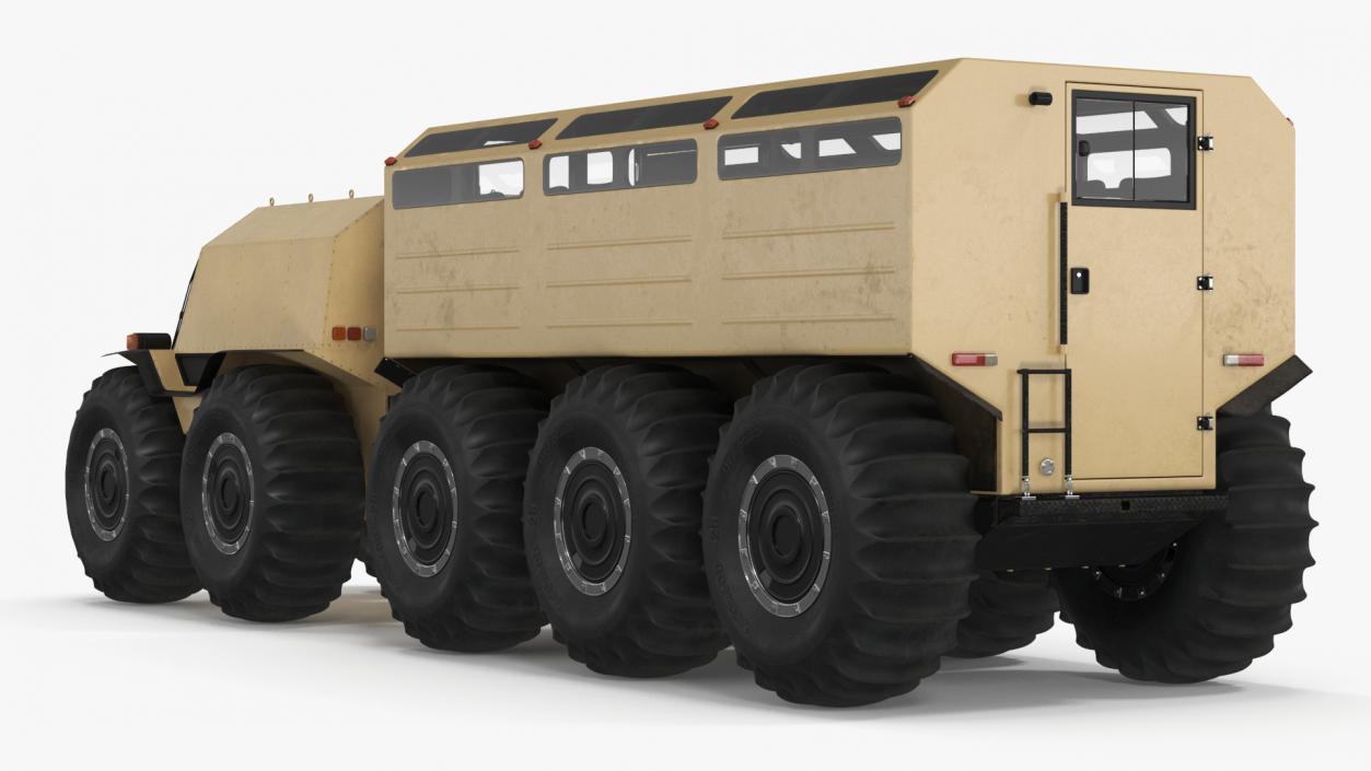 3D Sherp ATV with Trailer Beige model