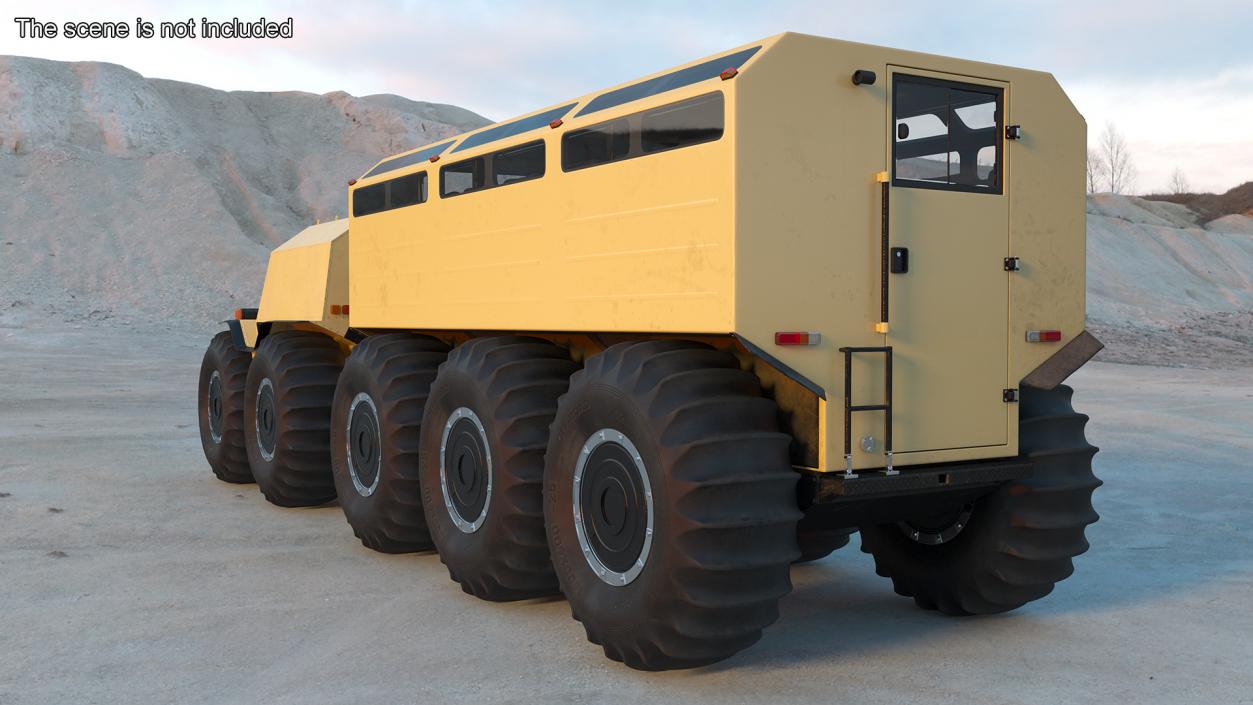 3D Sherp ATV with Trailer Beige model