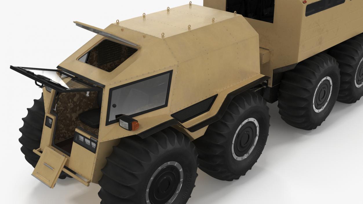 3D Sherp ATV with Trailer Beige model