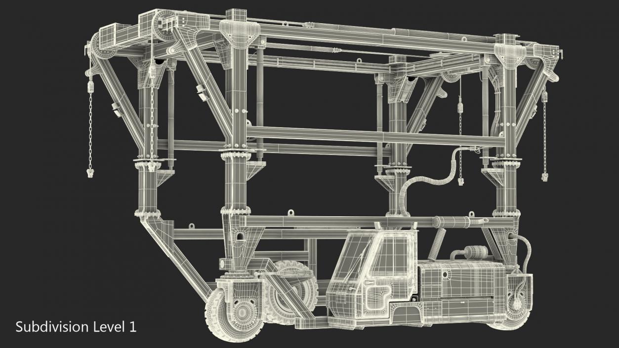 3D Straddle Carrier Rigged model