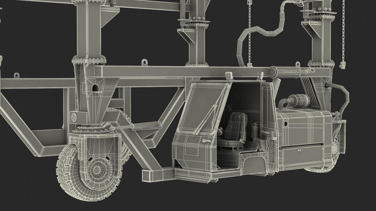 3D Straddle Carrier Rigged model