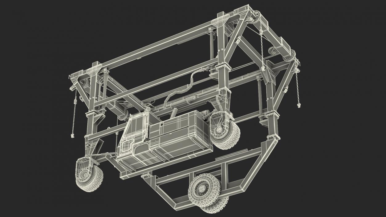 3D Straddle Carrier Rigged model