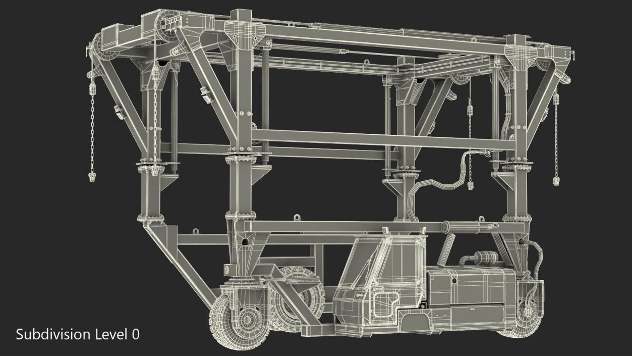 3D Straddle Carrier Rigged model