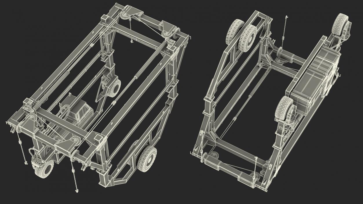 3D Straddle Carrier Rigged model