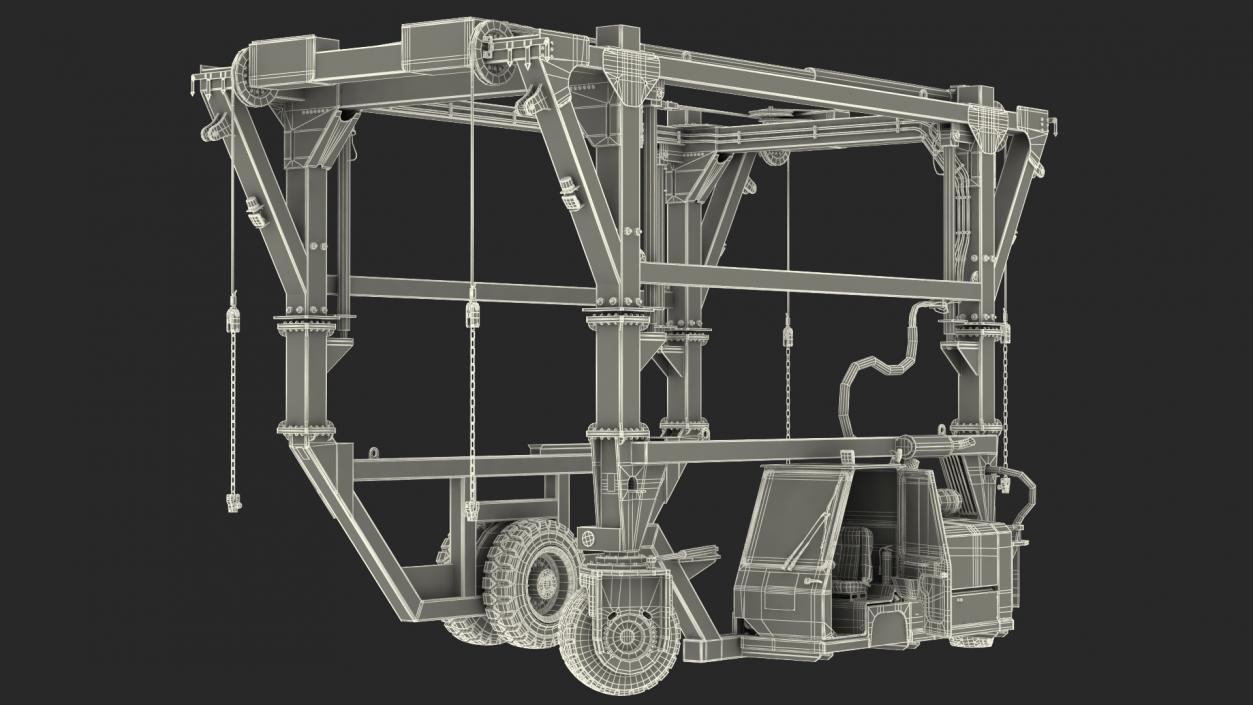 3D Straddle Carrier Rigged model