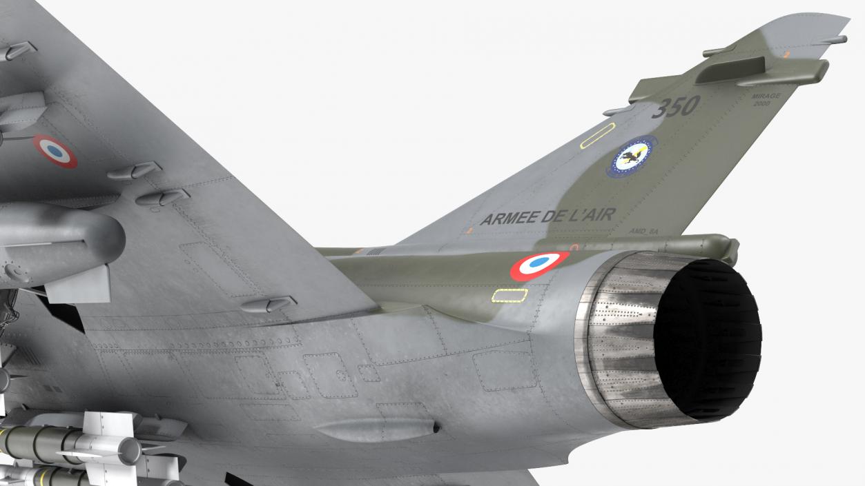 Dassault Mirage 2000N Tactical Bomber with Armament Camouflage 3D