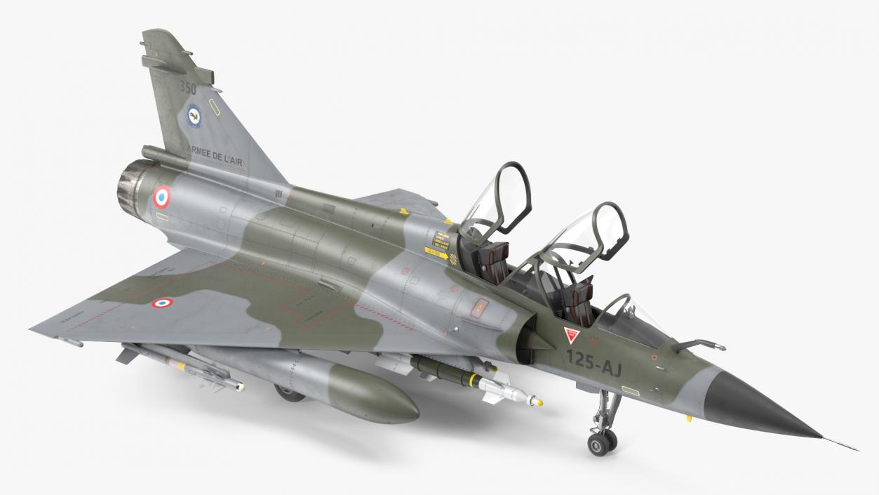 Dassault Mirage 2000N Tactical Bomber with Armament Camouflage 3D