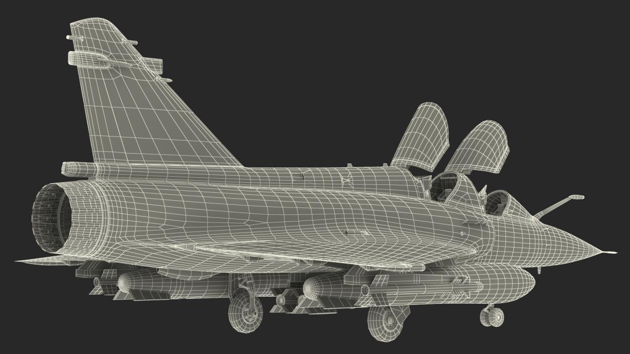 Dassault Mirage 2000N Tactical Bomber with Armament Camouflage 3D