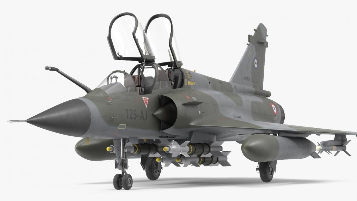 Dassault Mirage 2000N Tactical Bomber with Armament Camouflage 3D