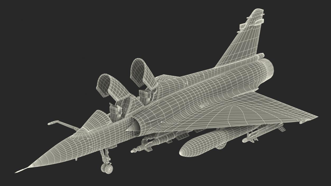 Dassault Mirage 2000N Tactical Bomber with Armament Camouflage 3D