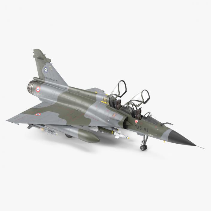 Dassault Mirage 2000N Tactical Bomber with Armament Camouflage 3D