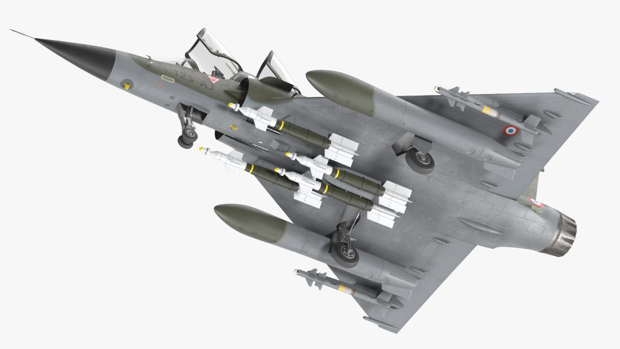 Dassault Mirage 2000N Tactical Bomber with Armament Camouflage 3D