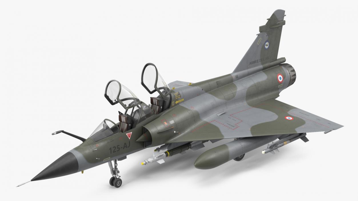 Dassault Mirage 2000N Tactical Bomber with Armament Camouflage 3D