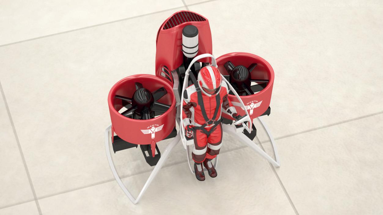 3D model Martin JetPack With Pilot