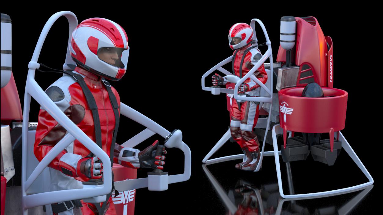 3D model Martin JetPack With Pilot