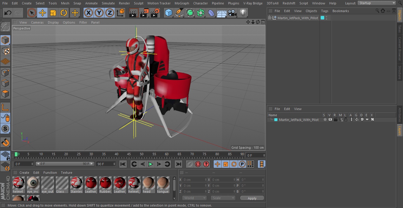 3D model Martin JetPack With Pilot