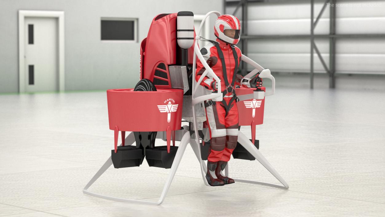 3D model Martin JetPack With Pilot