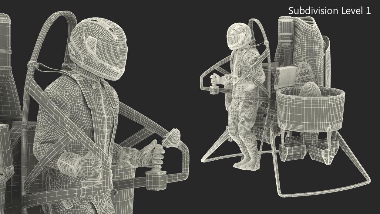 3D model Martin JetPack With Pilot