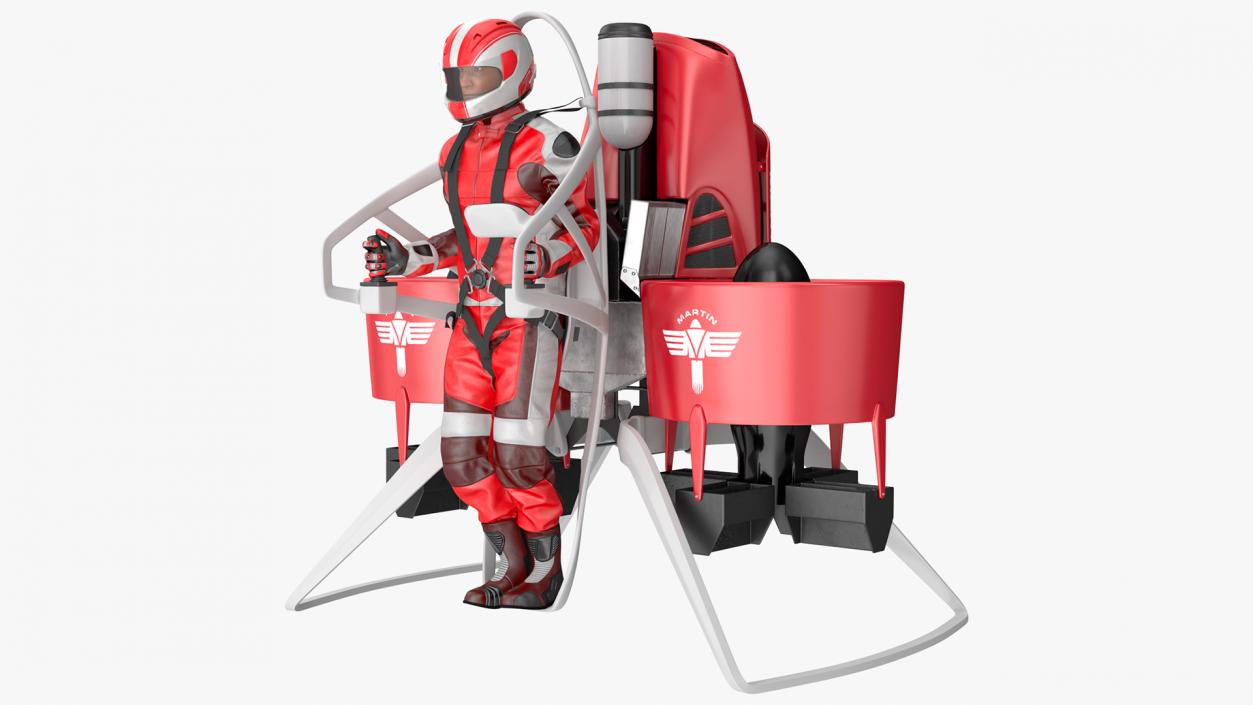 3D model Martin JetPack With Pilot