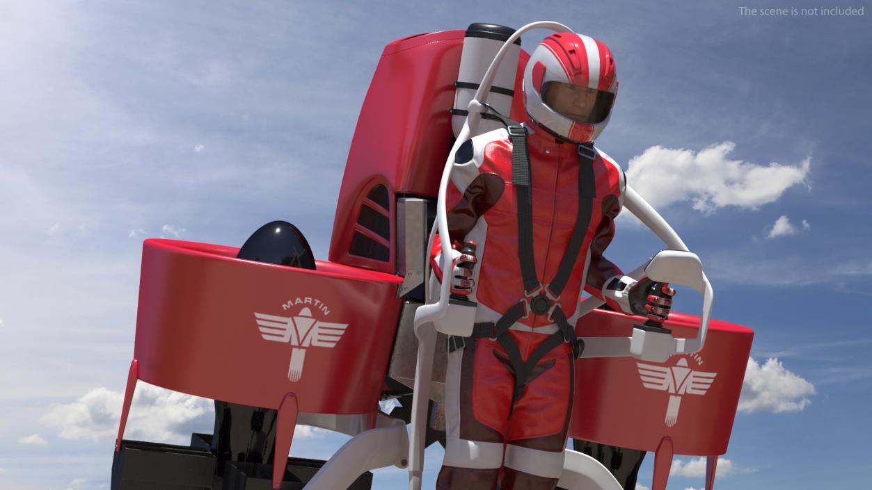 3D model Martin JetPack With Pilot