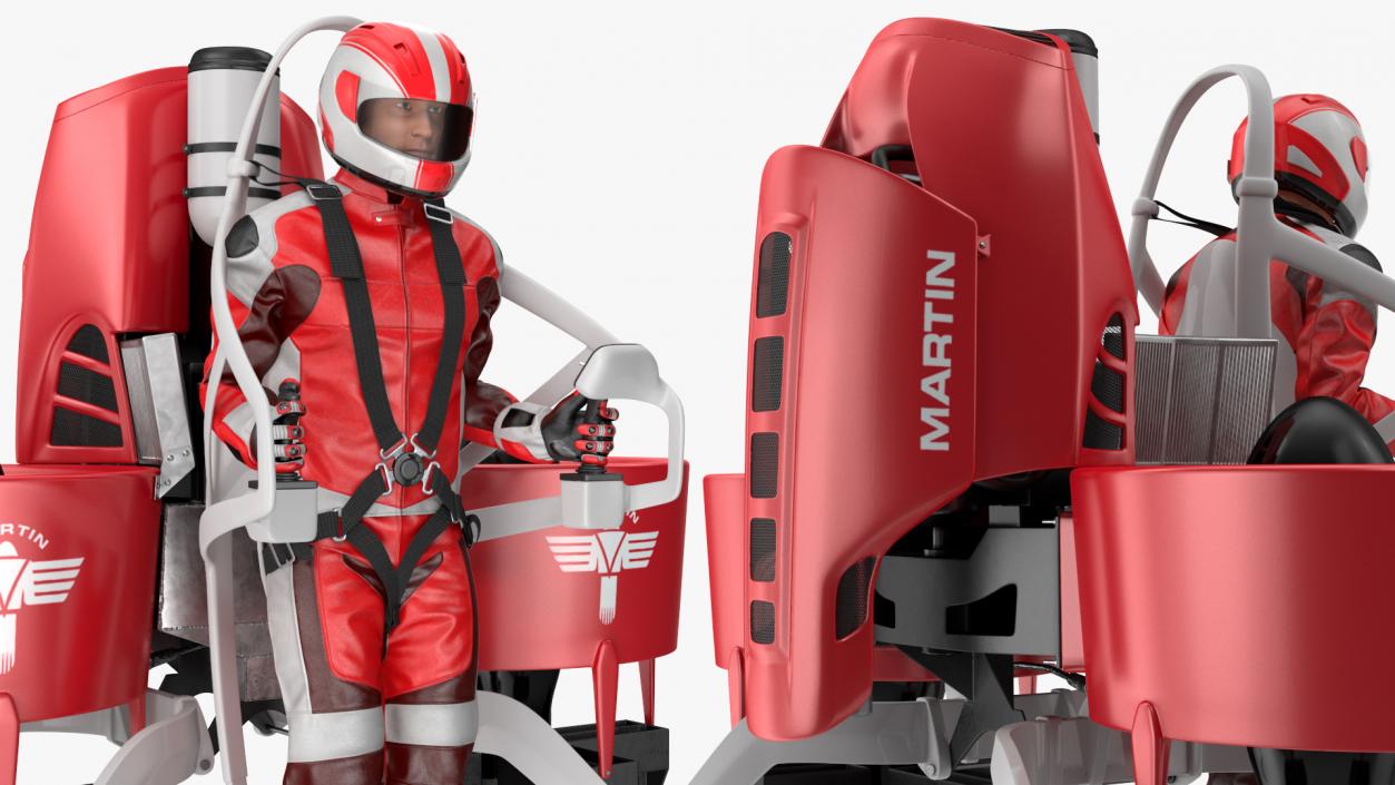 3D model Martin JetPack With Pilot