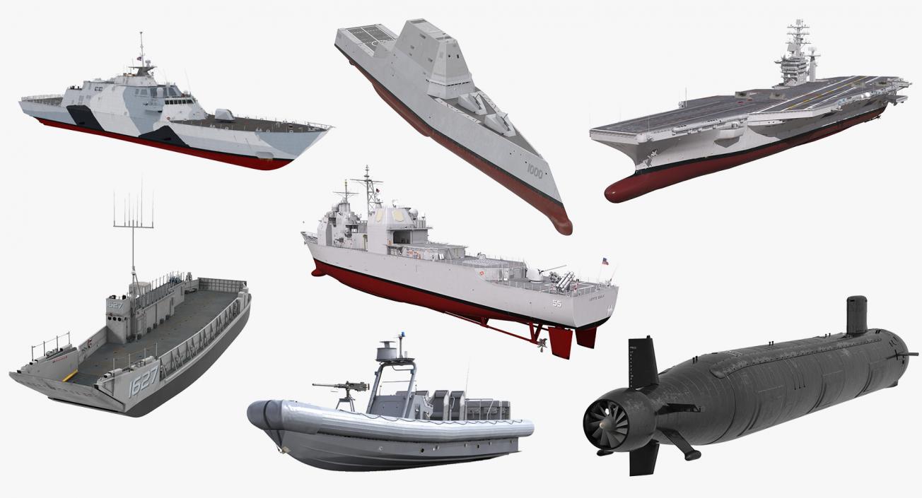 US Warships Collection 2 3D model