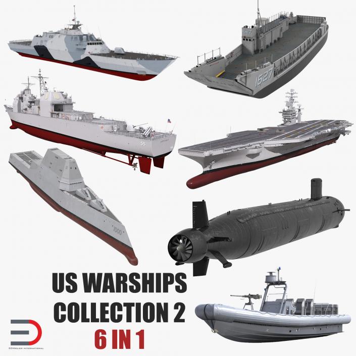 US Warships Collection 2 3D model