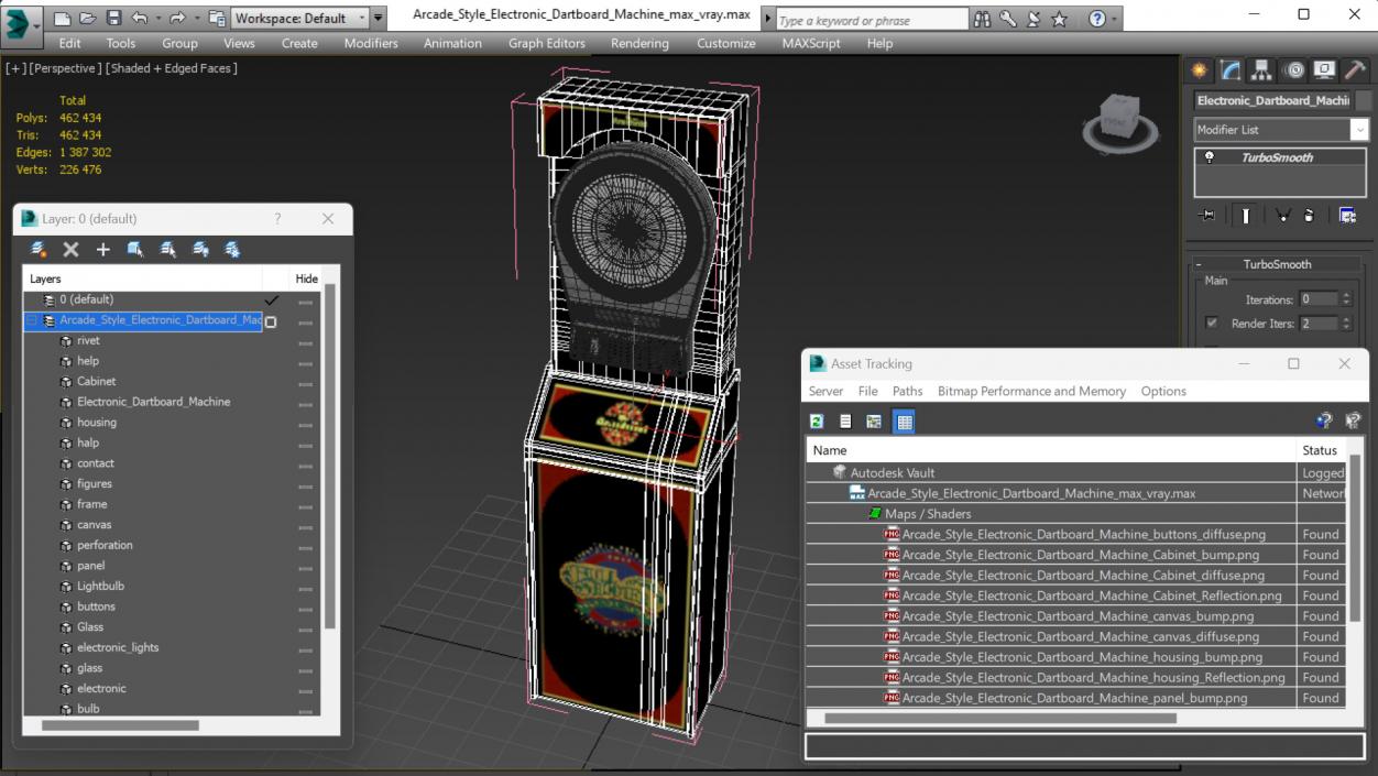 3D Arcade Style Electronic Dartboard Machine