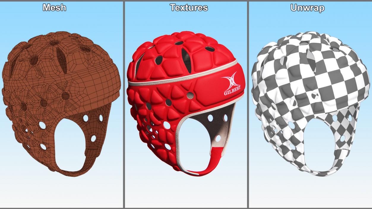 3D Gilbert Rugby Protective Helmet