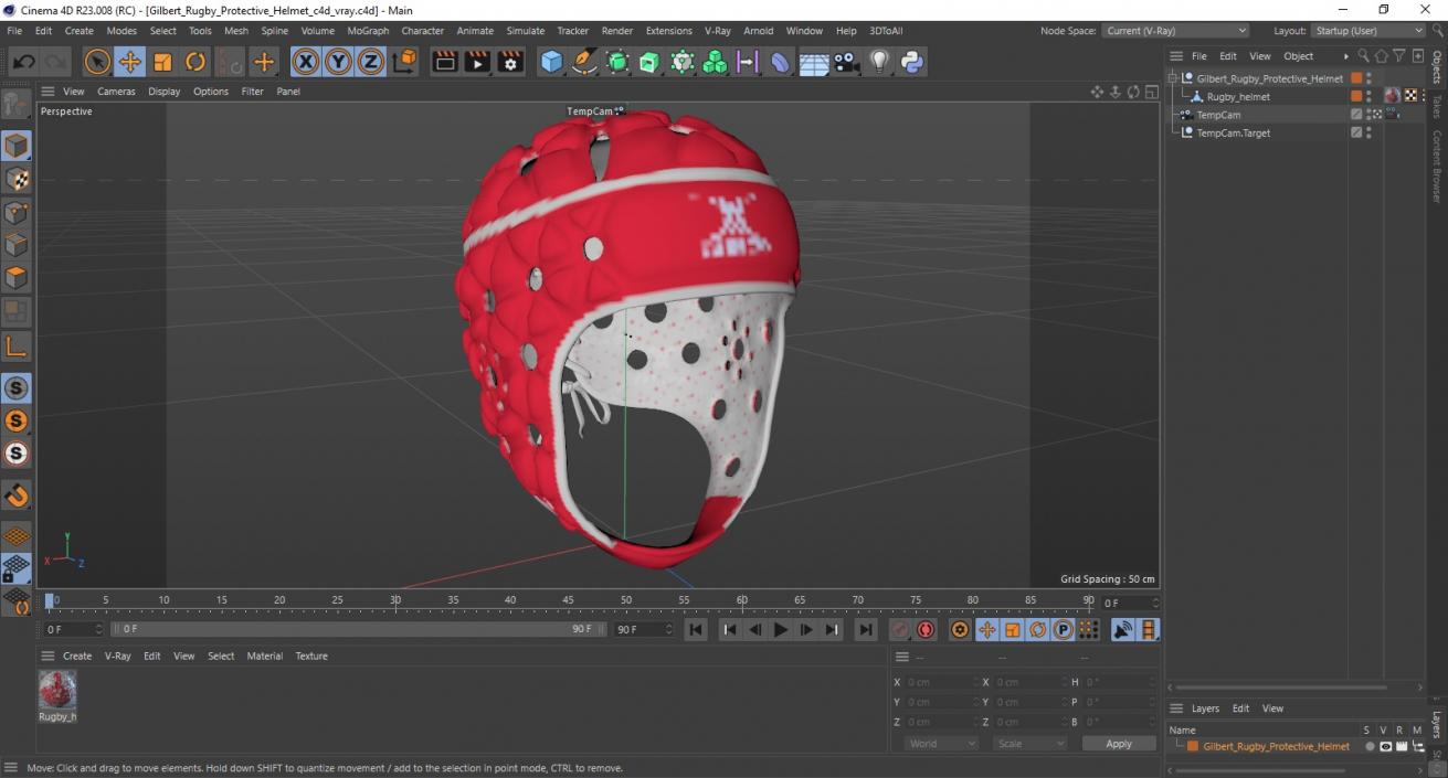 3D Gilbert Rugby Protective Helmet