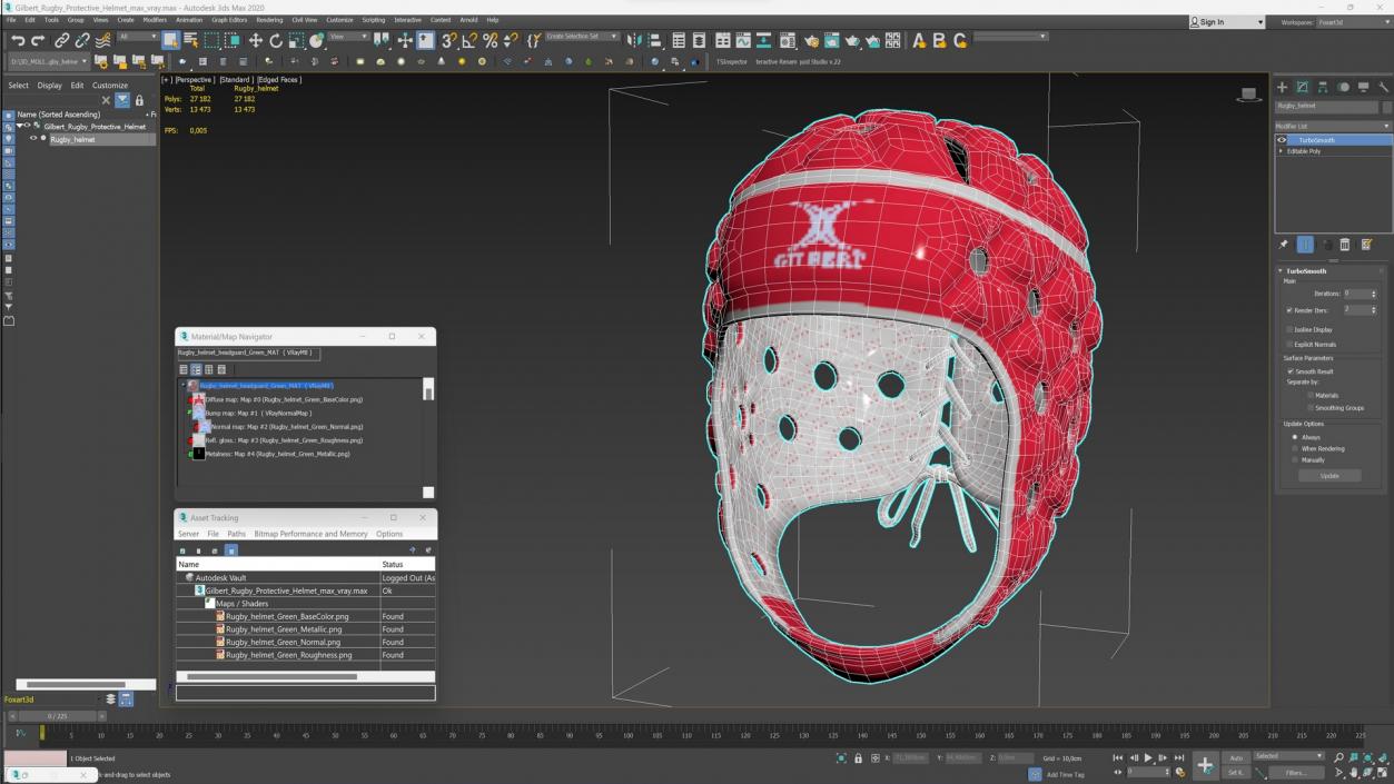 3D Gilbert Rugby Protective Helmet