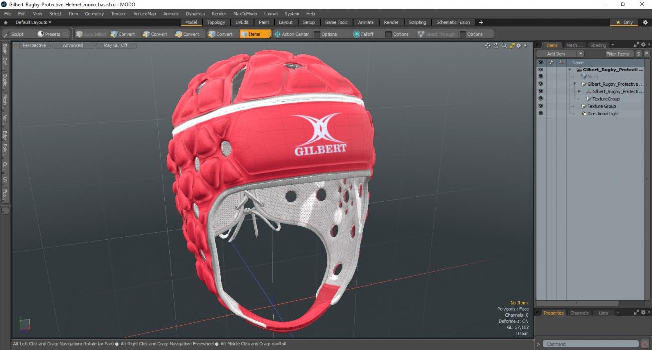 3D Gilbert Rugby Protective Helmet