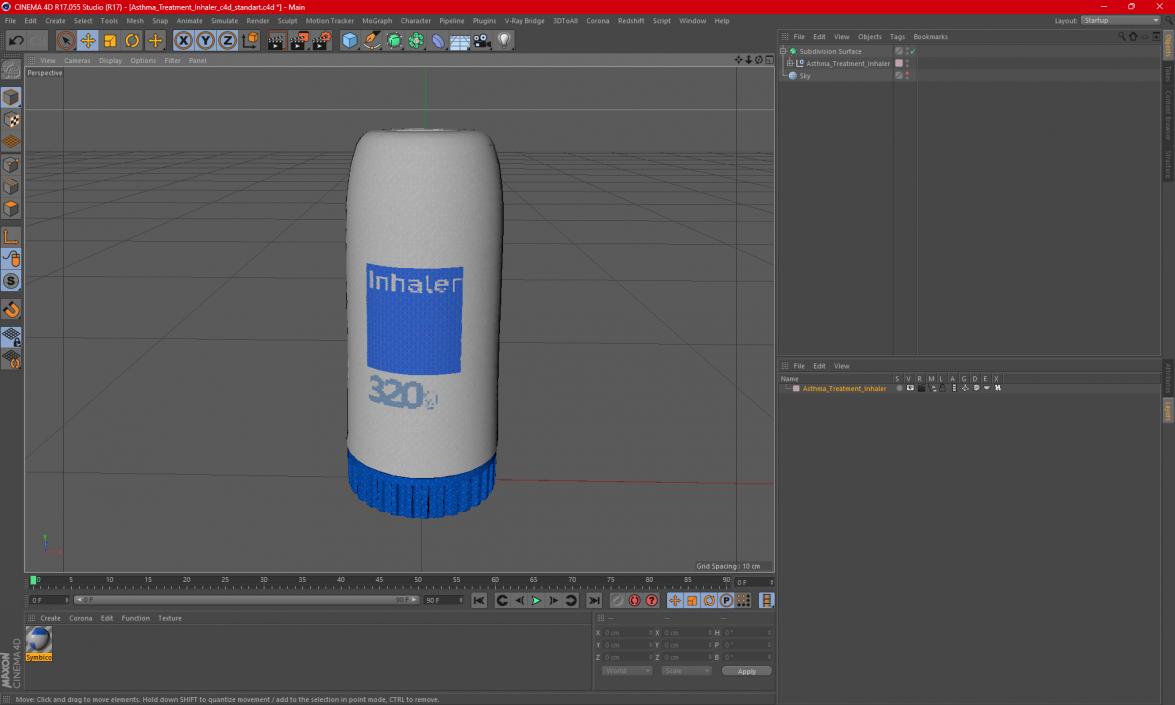 Asthma Treatment Inhaler 3D model