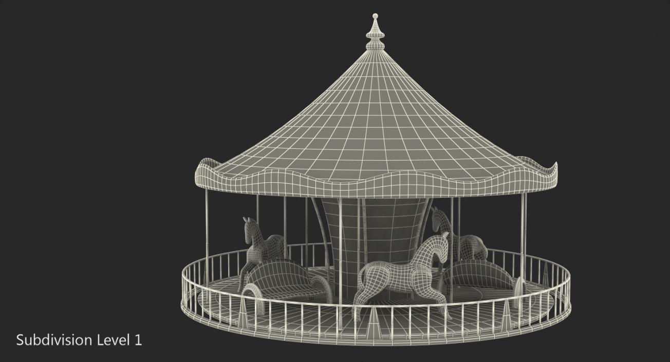 3D Vintage Carousel