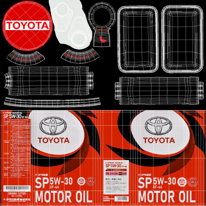 3D Motor Oils Collection