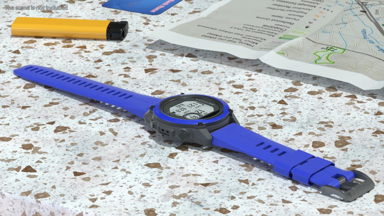 3D Active-Sport Smartwatch Blue model