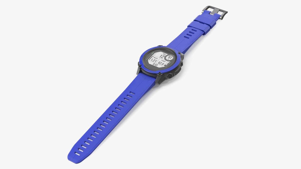 3D Active-Sport Smartwatch Blue model