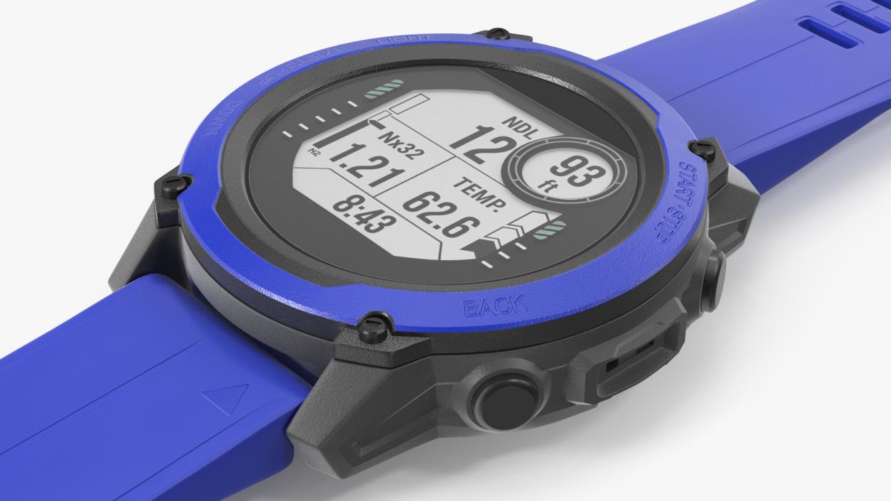 3D Active-Sport Smartwatch Blue model