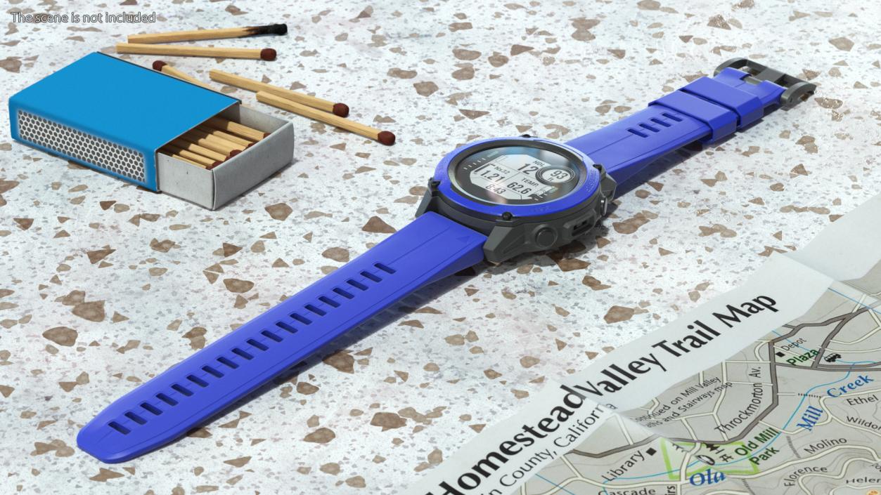 3D Active-Sport Smartwatch Blue model