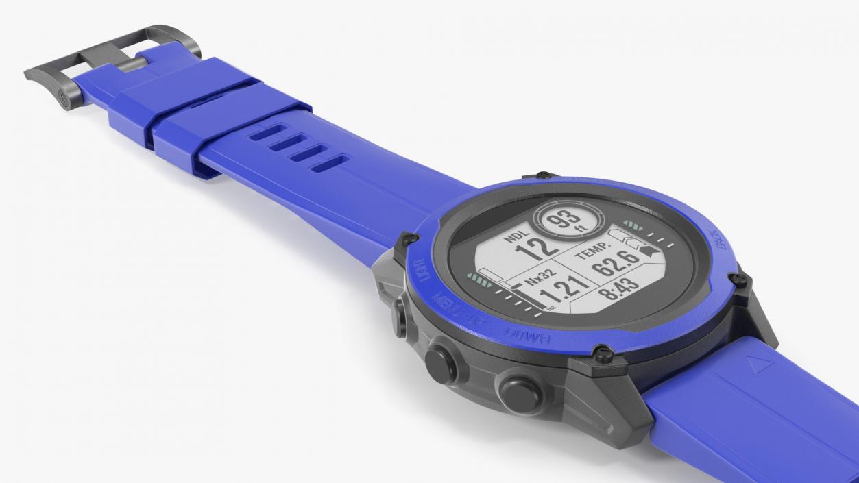 3D Active-Sport Smartwatch Blue model