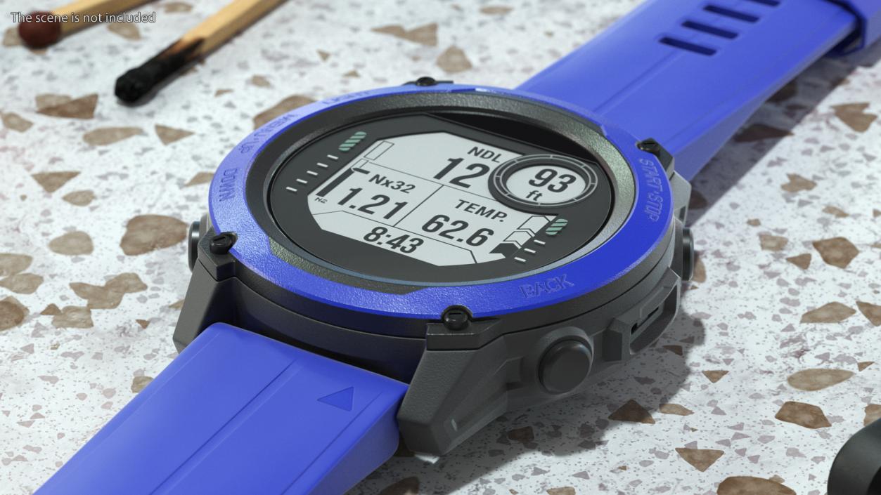 3D Active-Sport Smartwatch Blue model