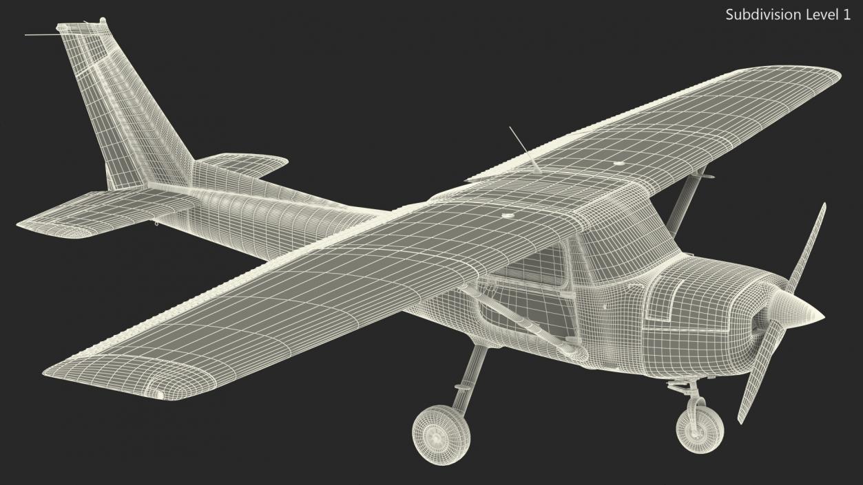 3D Light Single Engine Aircraft model