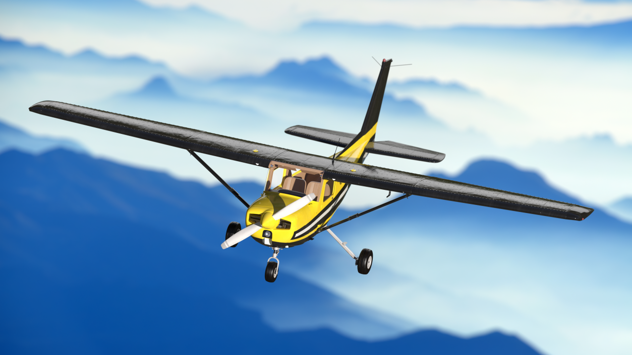 3D Light Single Engine Aircraft model