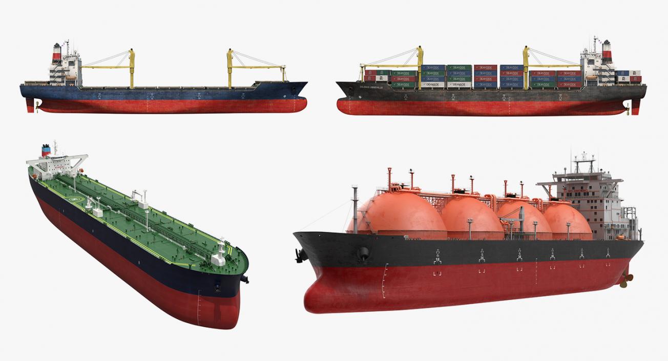 Cargo Ships 3D Models Collection 2 3D model