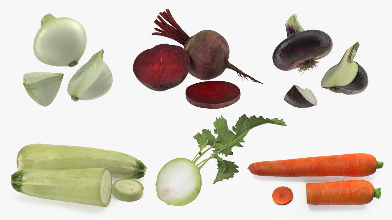 Cut Vegetables Collection 2 3D