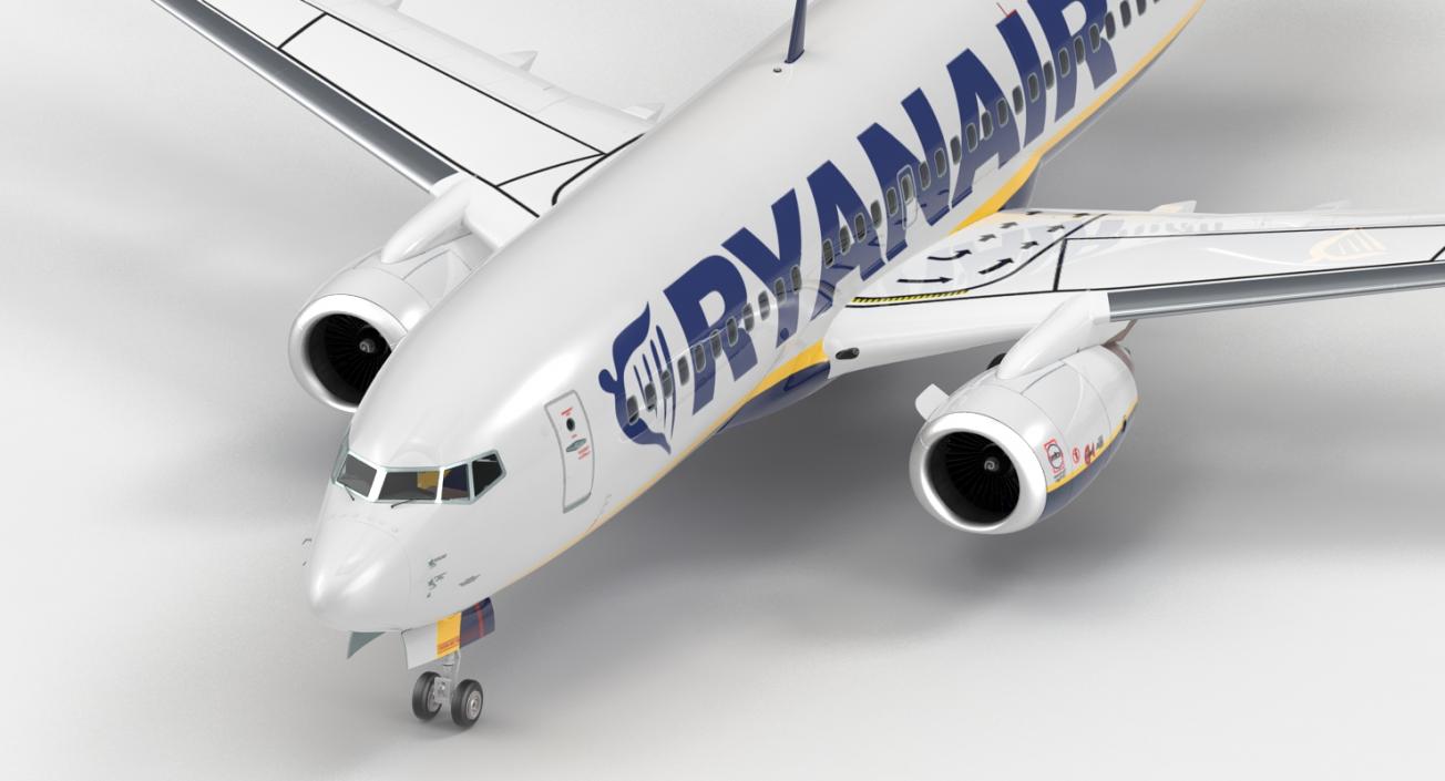 Boeing 737-700 Ryanair Rigged 3D model
