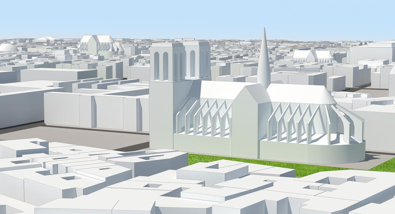 3D Paris Skyline model