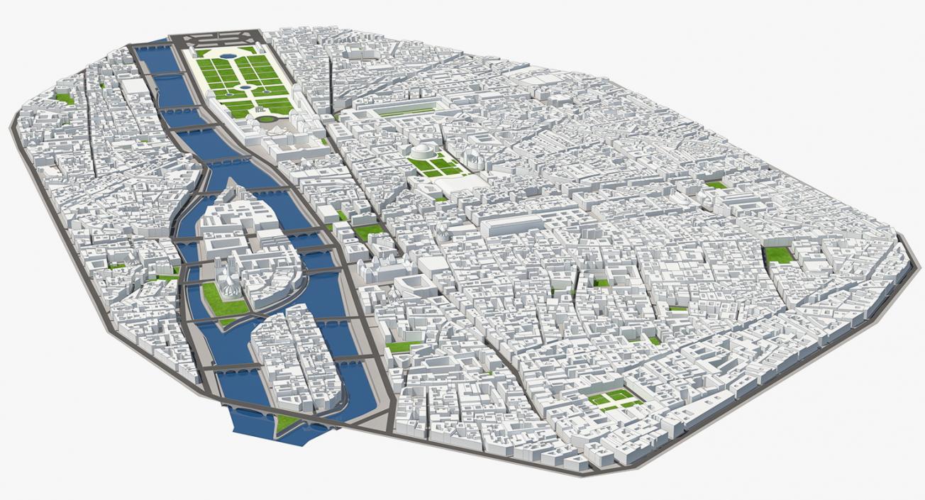 3D Paris Skyline model