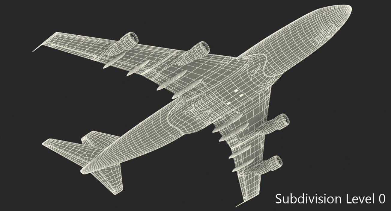 Boeing 747-300 Generic Rigged 3D model