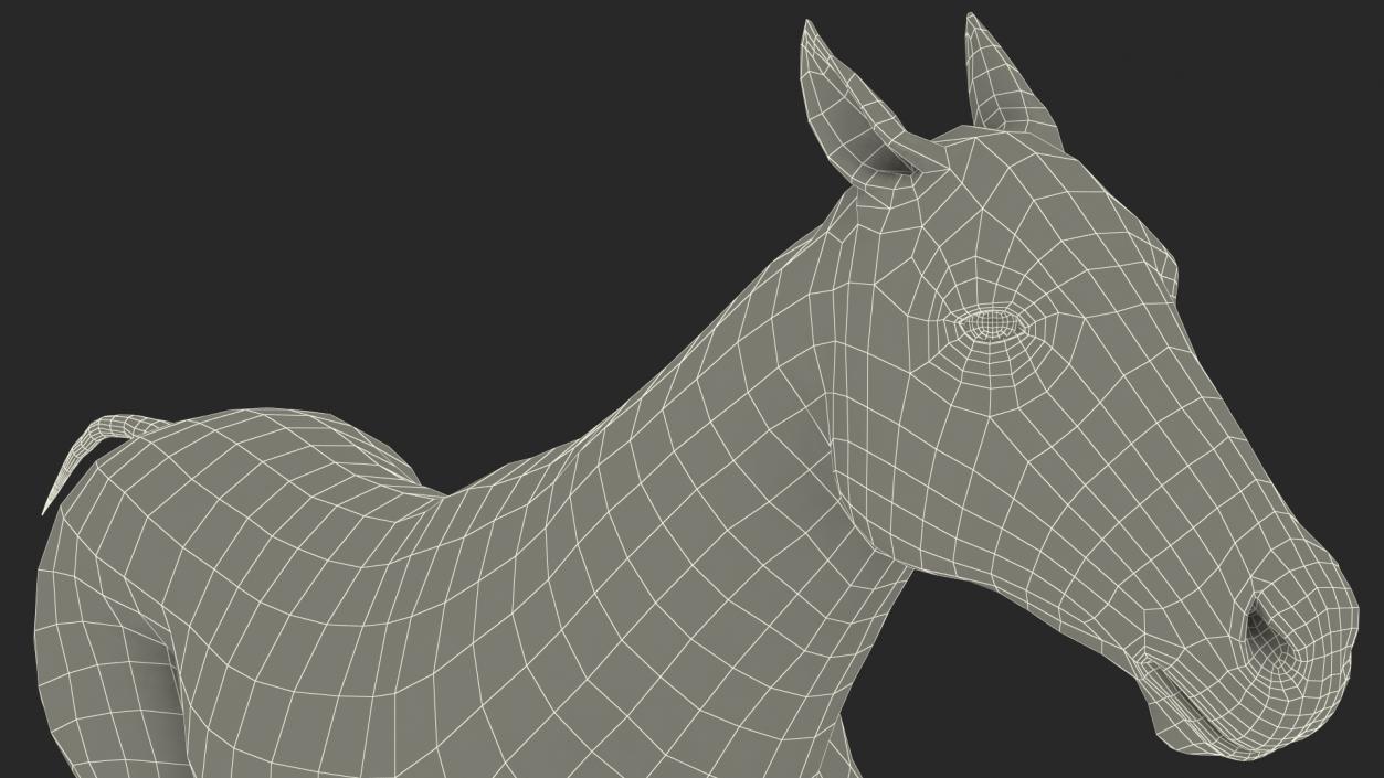 3D Gallop Black Horse model